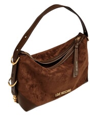 LOVE MOSCHINO SIGNATURE ZIP Geantă de umăr, reglabilă maro/maro - Genți femei - 5