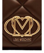 LOVE MOSCHINO EMBOSSED QUILTED Geantă de umăr, matlasată maro - Genți femei - 7