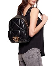 LOVE MOSCHINO EMBOSSED QUILTED Rucsac matlasat negru - Genți femei - 2