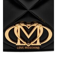 LOVE MOSCHINO EMBOSSED QUILTED Rucsac matlasat negru - Genți femei - 5