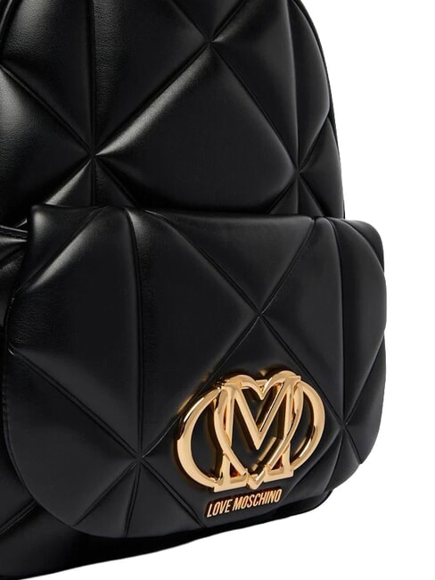 EMBOSSED QUILTED Rucsac matlasat negru - Genți femei