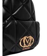 LOVE MOSCHINO EMBOSSED QUILTED Rucsac matlasat negru - Genți femei - 7