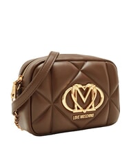 LOVE MOSCHINO EMBOSSED QUILTED Geantă de umăr mini matlasată maro - Genți femei - 3