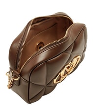 LOVE MOSCHINO EMBOSSED QUILTED Geantă de umăr mini matlasată maro - Genți femei - 5