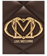 LOVE MOSCHINO EMBOSSED QUILTED Geantă de umăr, m&acirc;ner dublu maro - Genți femei - 7