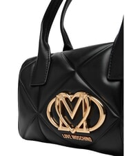 LOVE MOSCHINO EMBOSSED QUILTED Geantă de m&acirc;nă, cu curea de umăr negru - Genți femei - 3