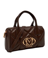 LOVE MOSCHINO EMBOSSED QUILTED Geantă de m&acirc;nă, cu curea de umăr maro - Genți femei - 3