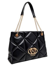 LOVE MOSCHINO EMBOSSED QUILTED Geantă de umăr, m&acirc;ner dublu negru - Genți femei - 3