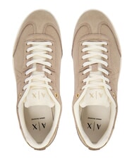 ARMANI EXCHANGE BEA Adidași din piele nisip+auriu pal - Pantofi femei - 4