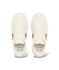 ARMANI EXCHANGE KURT Adidași alb-gălbui + ghimbir glazurat - Pantofi unisex - 4