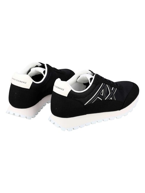 DROP MICROSUEDE Teniși cu logo lateral negru + alb-gălbui - Pantofi femei