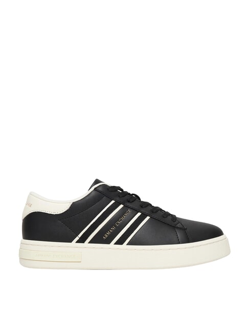LONDON Adidași negru + alb-gălbui - Pantofi femei