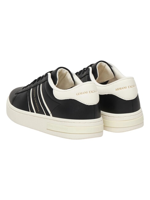 LONDON Adidași negru + alb-gălbui - Pantofi femei