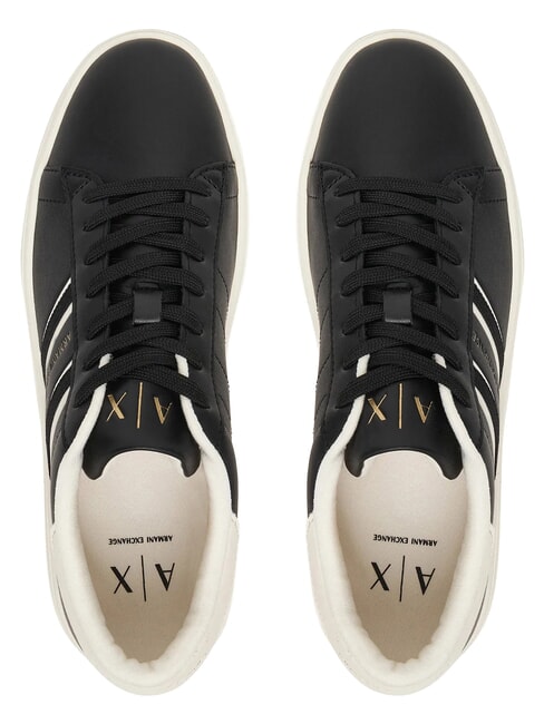 LONDON Adidași negru + alb-gălbui - Pantofi femei