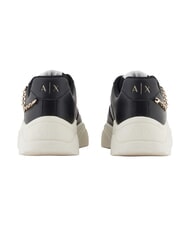 ARMANI EXCHANGE A|X Chain  Adidași din piele negru+negru - Pantofi femei - 3