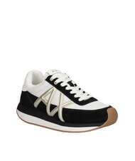 ARMANI EXCHANGE ROYALE SUEDE AIR MESH Adidași negru/auriu pal - Pantofi femei - 2