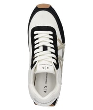 ARMANI EXCHANGE ROYALE SUEDE AIR MESH Adidași negru/auriu pal - Pantofi femei - 4