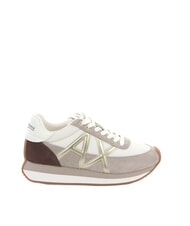ARMANI EXCHANGE ROYALE SUEDE AIR MESH Adidași nisip+alb-gălbui - Pantofi femei - 2