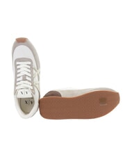 ARMANI EXCHANGE ROYALE SUEDE AIR MESH Adidași nisip+alb-gălbui - Pantofi femei - 4