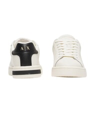 ARMANI EXCHANGE A|X Tenisi din piele alb-gălbui + negru - Pantofi femei - 4