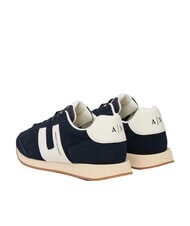 ARMANI EXCHANGE ROUND Adidași din piele bleumarin &icirc;nchis + alb-gălbui - Pantofi bărbați - 3