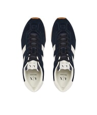 ARMANI EXCHANGE ROUND Adidași din piele bleumarin &icirc;nchis + alb-gălbui - Pantofi bărbați - 4