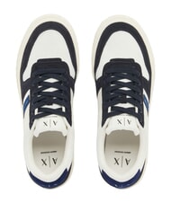 ARMANI EXCHANGE DUCK Adidași din piele bleumarin &icirc;nchis + albastru bellwether + off - Pantofi bărbați - 3