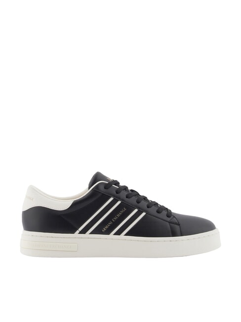 LONDON Adidași negru + alb-gălbui - Pantofi bărbați