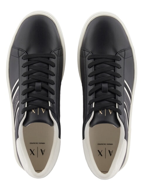 LONDON Adidași negru + alb-gălbui - Pantofi bărbați