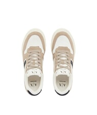 ARMANI EXCHANGE DUCK Adidași din piele păm&acirc;ntiu+bleumarin &icirc;nchis+alb-gălbui - Pantofi bărbați - 4