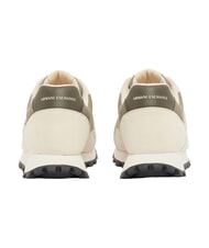 ARMANI EXCHANGE DROP MICROSUEDE Teniși cu logo contrastant cremă+sf&acirc;rșit de iarnă - Pantofi bărbați - 3
