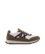 ARMANI EXCHANGE DROP MICROSUEDE Teniși cu logo contrastant mosc + alb-gălbui - Pantofi bărbați - 2