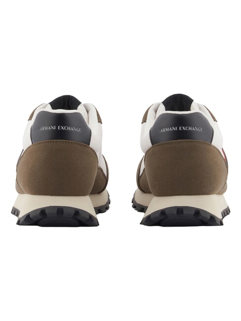 DROP MICROSUEDE Teniși cu logo contrastant mosc + alb-gălbui - Pantofi bărbați