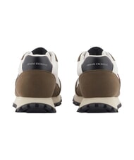 ARMANI EXCHANGE DROP MICROSUEDE Teniși cu logo contrastant mosc + alb-gălbui - Pantofi bărbați - 3