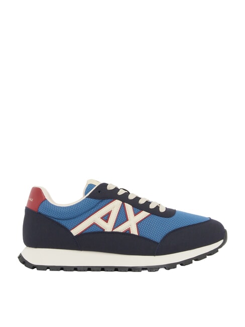 DROP MICROSUEDE Teniși cu logo contrastant bleumarin &icirc;nchis + albastru chinezesc - Pantofi bărbați