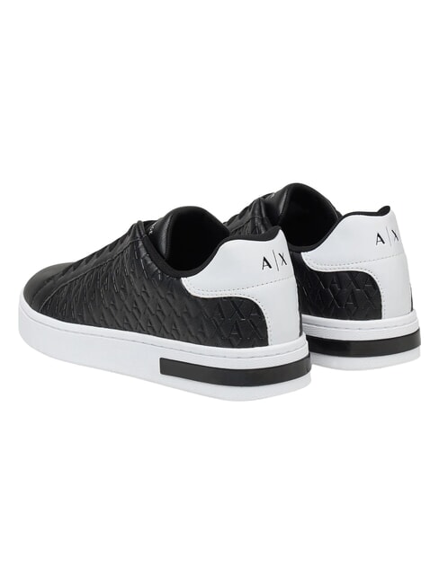 LONDON Adidași negru + alb optic - Pantofi bărbați