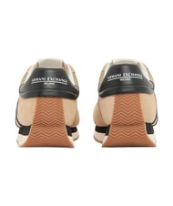 ARMANI EXCHANGE ROYALE SUEDE AIR MESH Teniși din piele cu logo AX suflet+negru - Pantofi bărbați - 3
