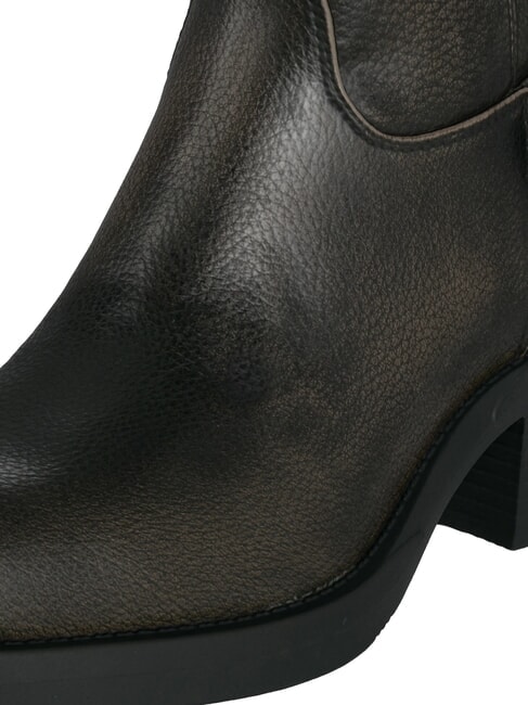 MATWELL2 Ghete p&acirc;nă la gleznă, toc de 6 cm negru taupe - Pantofi femei