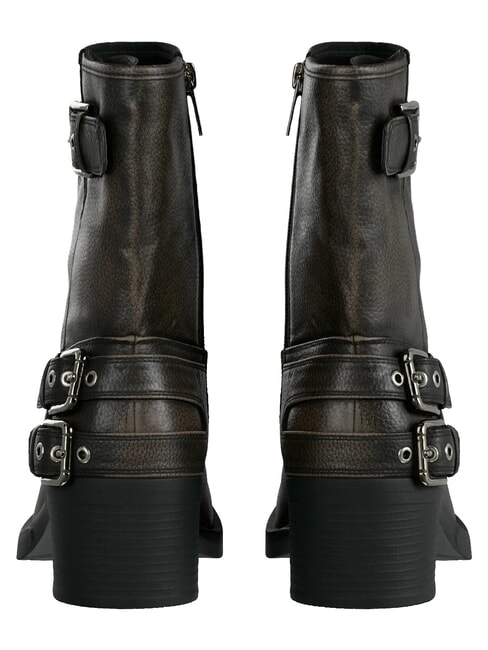 MATWELL2 Ghete p&acirc;nă la gleznă, toc de 6 cm negru taupe - Pantofi femei