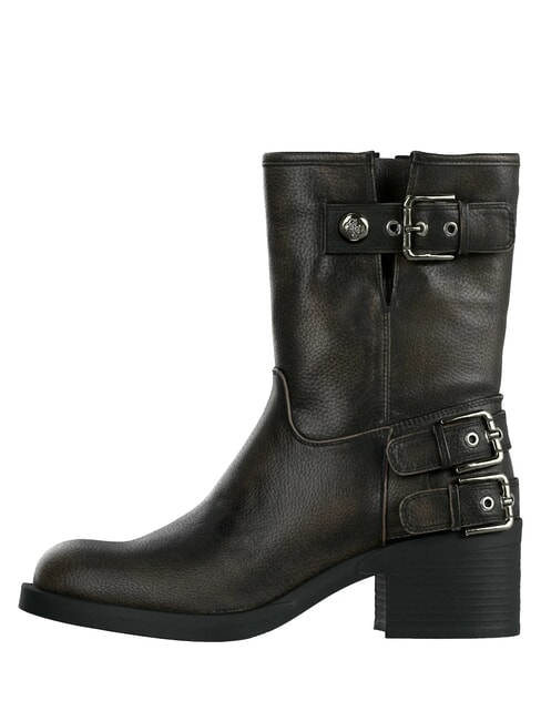 MATWELL2 Ghete p&acirc;nă la gleznă, toc de 6 cm negru taupe - Pantofi femei