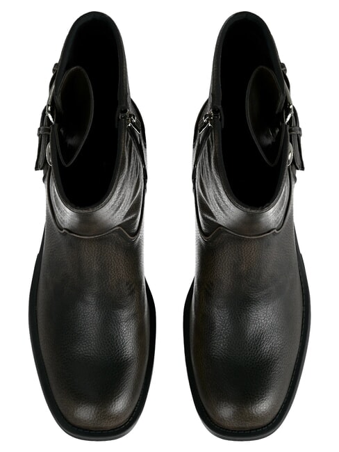 MATWELL2 Ghete p&acirc;nă la gleznă, toc de 6 cm negru taupe - Pantofi femei