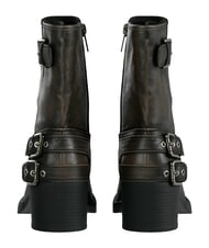 GUESS MATWELL2 Ghete p&acirc;nă la gleznă, toc de 6 cm negru taupe - Pantofi femei - 4