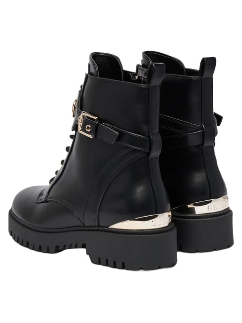 OLANNA Ghete p&acirc;nă la gleznă, toc de 4 cm BLACK - Pantofi femei