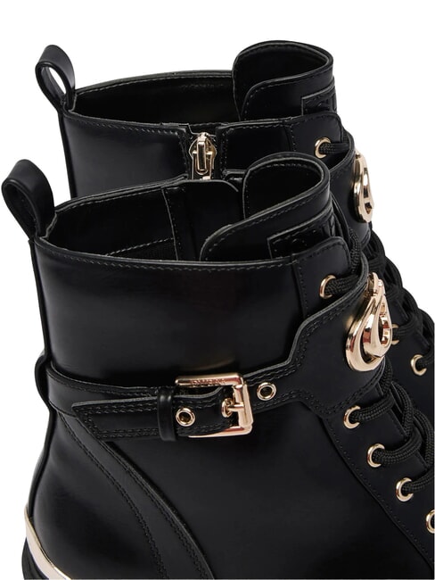 OLANNA Ghete p&acirc;nă la gleznă, toc de 4 cm BLACK - Pantofi femei