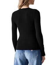 GUESS ELLIE Pulover cu guler rotund jetbla - Pulovere pentru femei - 2
