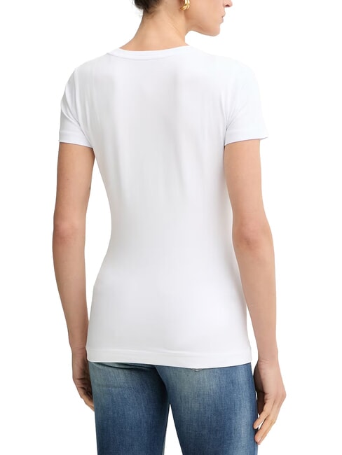 PALM TRIANGLE Tricou din bumbac alb purpuriu - tricou