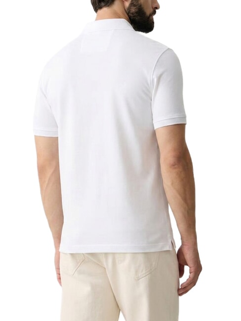 BASIC Tricou polo din bumbac alb purpuriu - maiou Polo