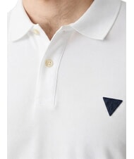 GUESS BASIC Tricou polo din bumbac alb purpuriu - maiou Polo - 3