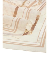 GUESS PRINTED Eșarfă cu model de lanț aproape alb - Eșarfe - 2