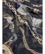 GUESS PRINTED Eșarfă cu model de lanț BLACK - Eșarfe - 3